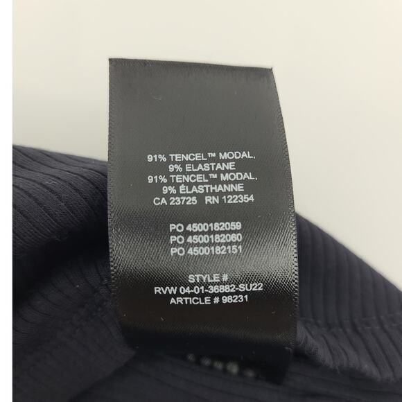 Wilfred Merci Tank Top Black Halter Cropped Ribbed 2XS Max Stretch NWT - Picture 8 of 8